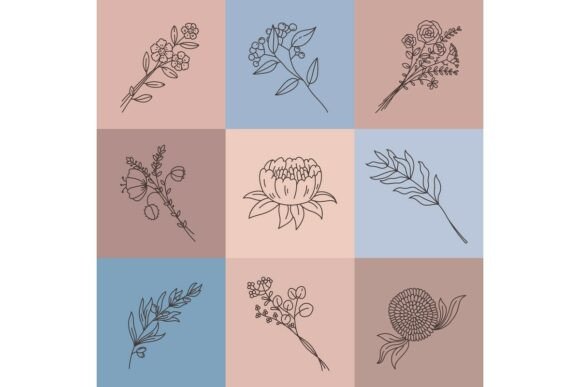 Download Minimalist Line Flowers. Simple Poster - Simple Collection
