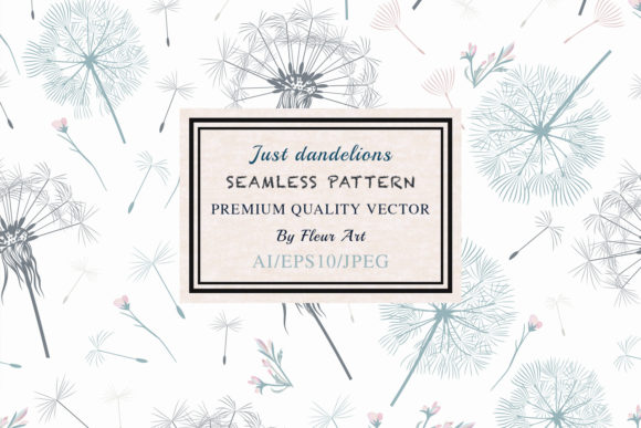 Download Elegant Simple Vector Pattern Dandelion - Simple Collection